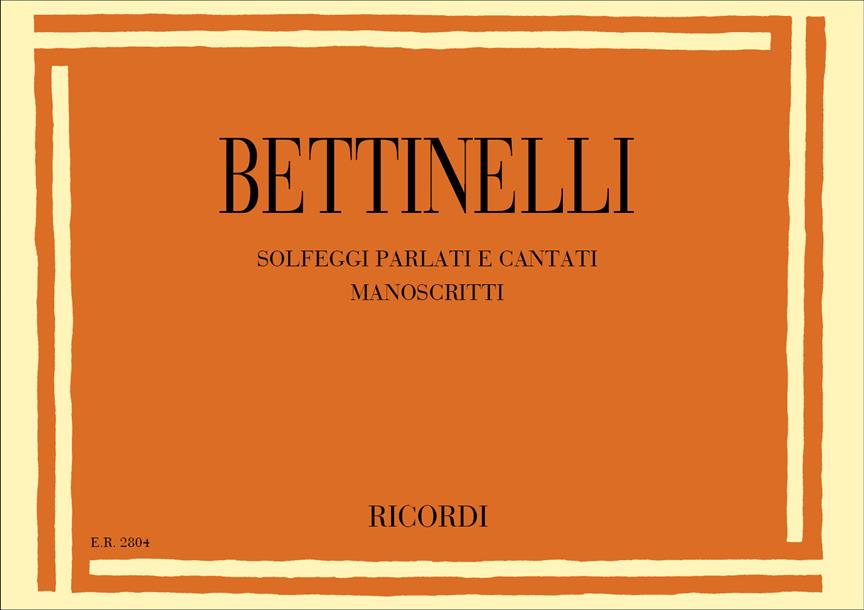 Solfeggi Parlati E Cantati Manoscritti